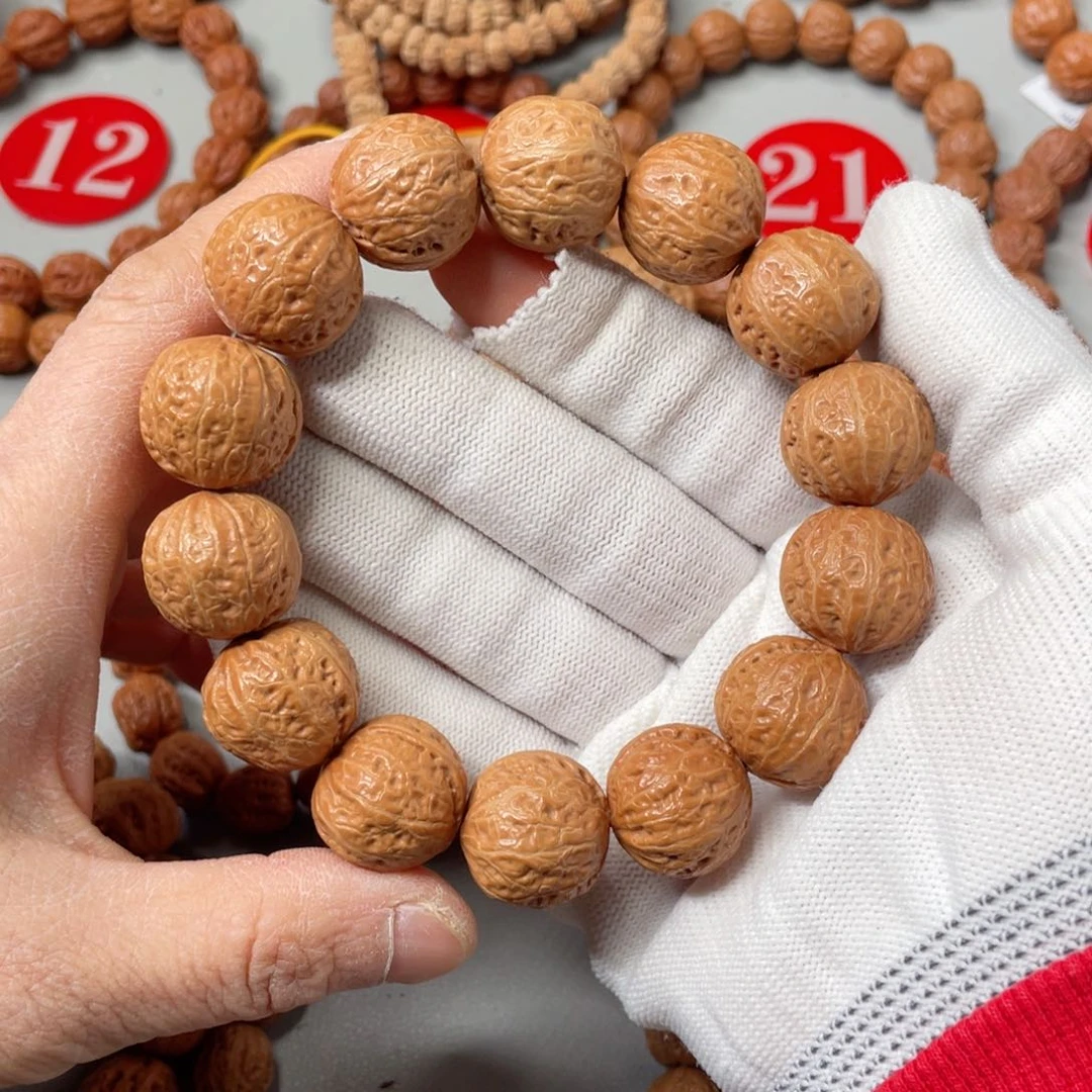 文玩核桃手串正圆矮桩青龙珠19.5mm