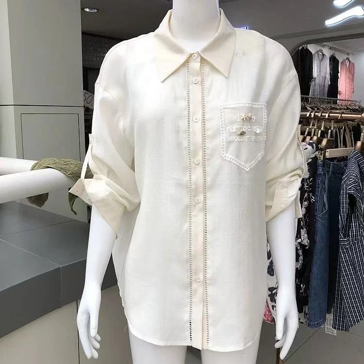 S606【专属】2025时尚宽松百搭轻薄小众衬衣RS-LAN6CS6588