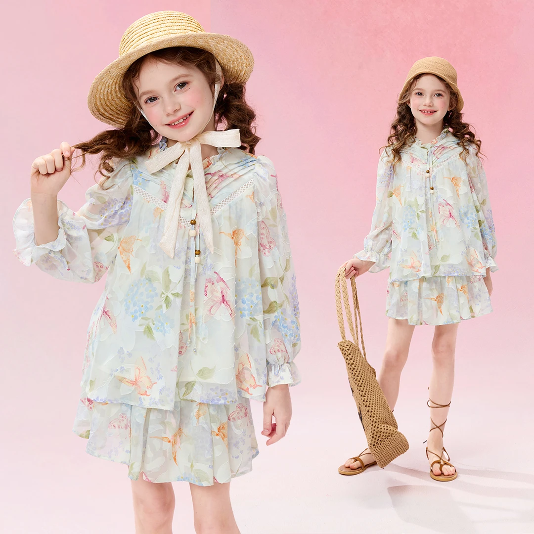 媛媛公主媛2025夏季女童花朵休闲套装15253Q215