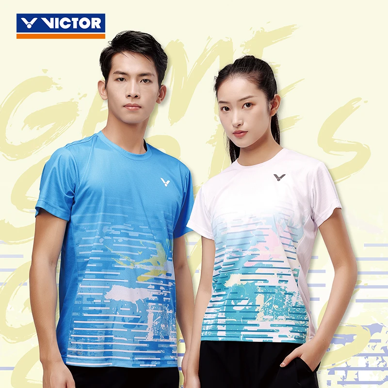正品VICTOR胜利羽毛球服女夏季速干透气运动服短袖T-41021