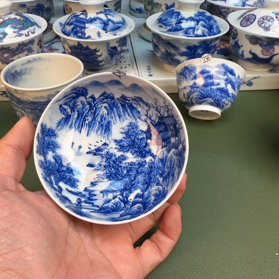 纯手工纯手绘茶具石头252