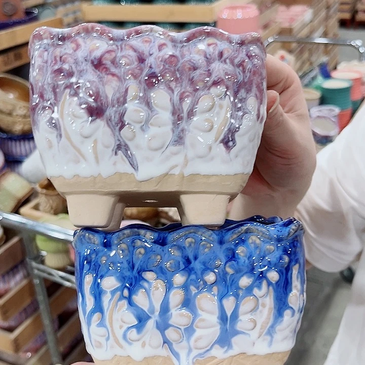 有孔.凑单10元陶瓷花盆发货！