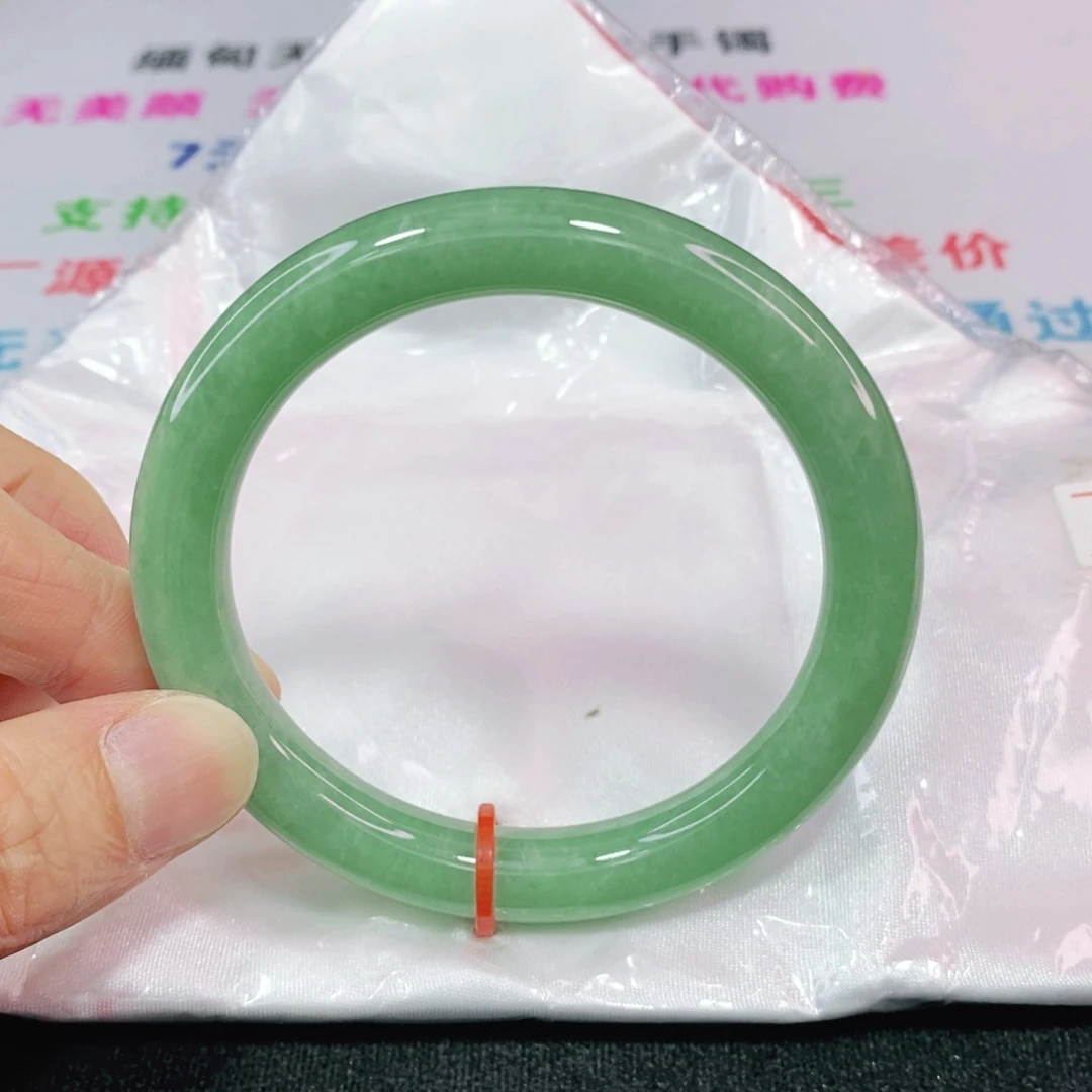 未镶嵌手镯翡翠57圈口圆条