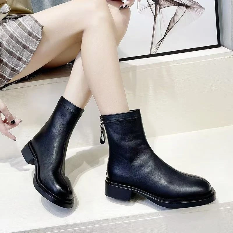 特价处理品复古机车马丁靴女厚底工装短靴大黄靴