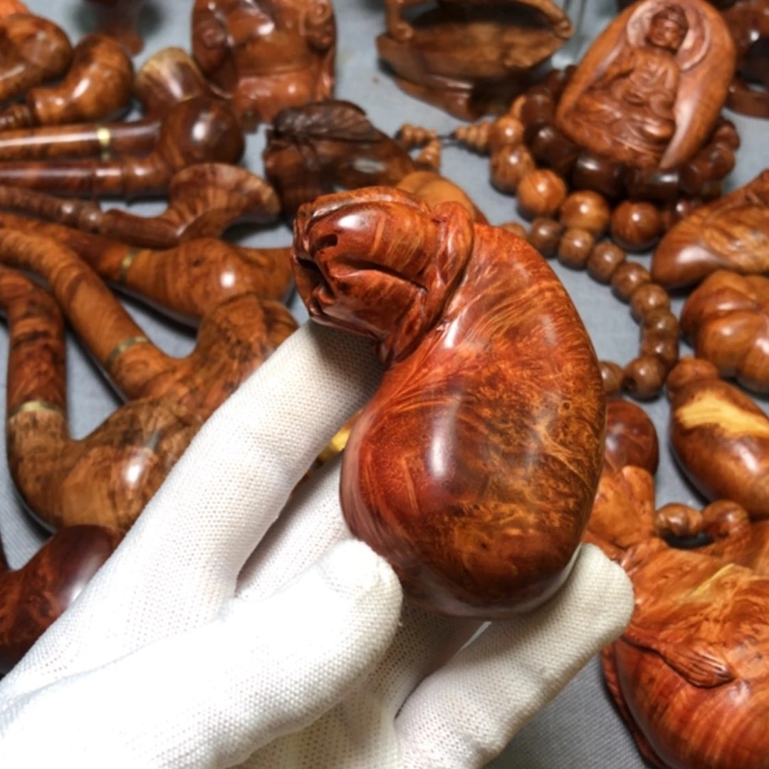 【闪购商品】木燕*麻梨疙瘩火琉璃手把件