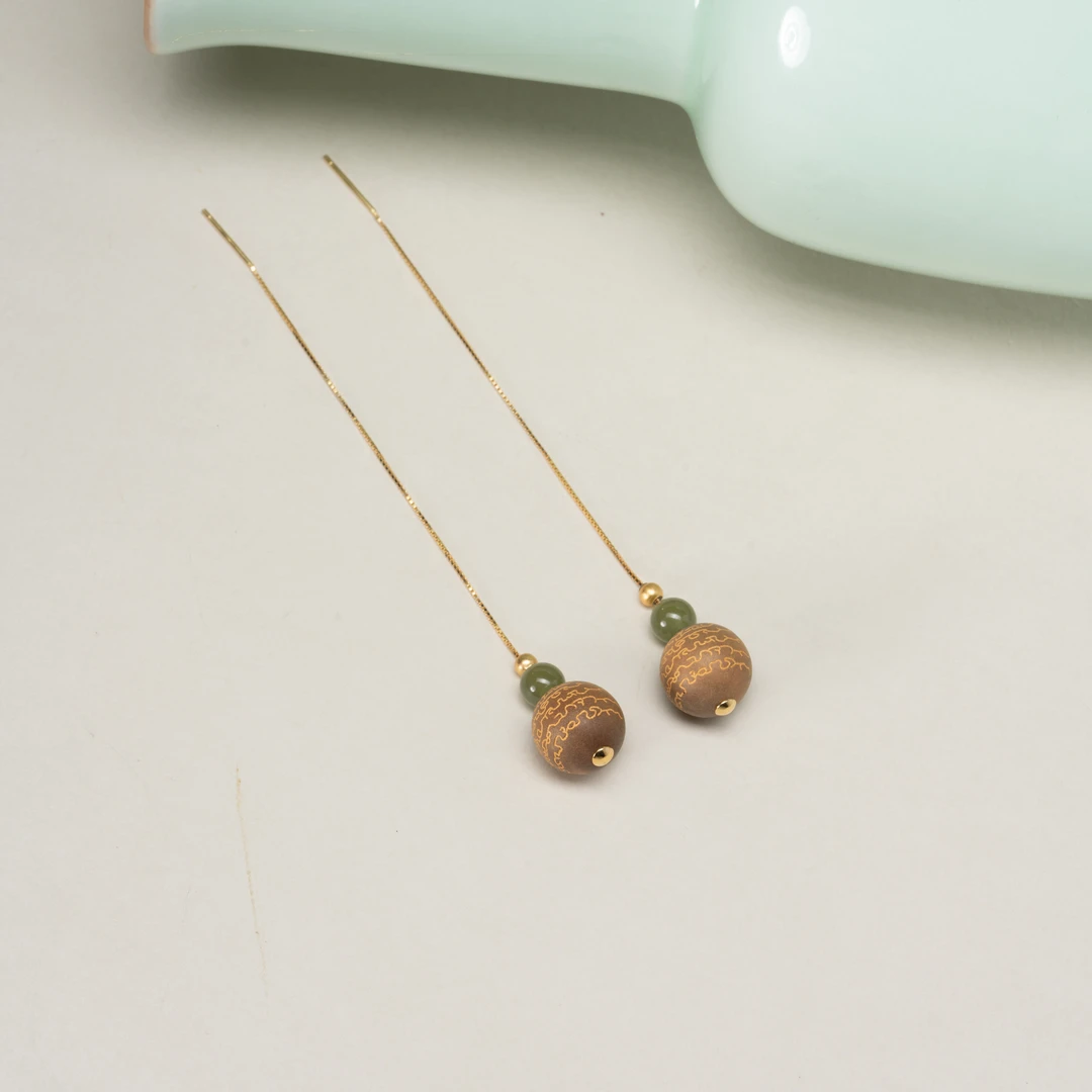 【予君书】老山檀五条经文耳饰（多样性发其一）