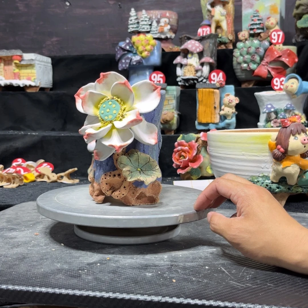 红陶张****?白狐花器多肉花盆