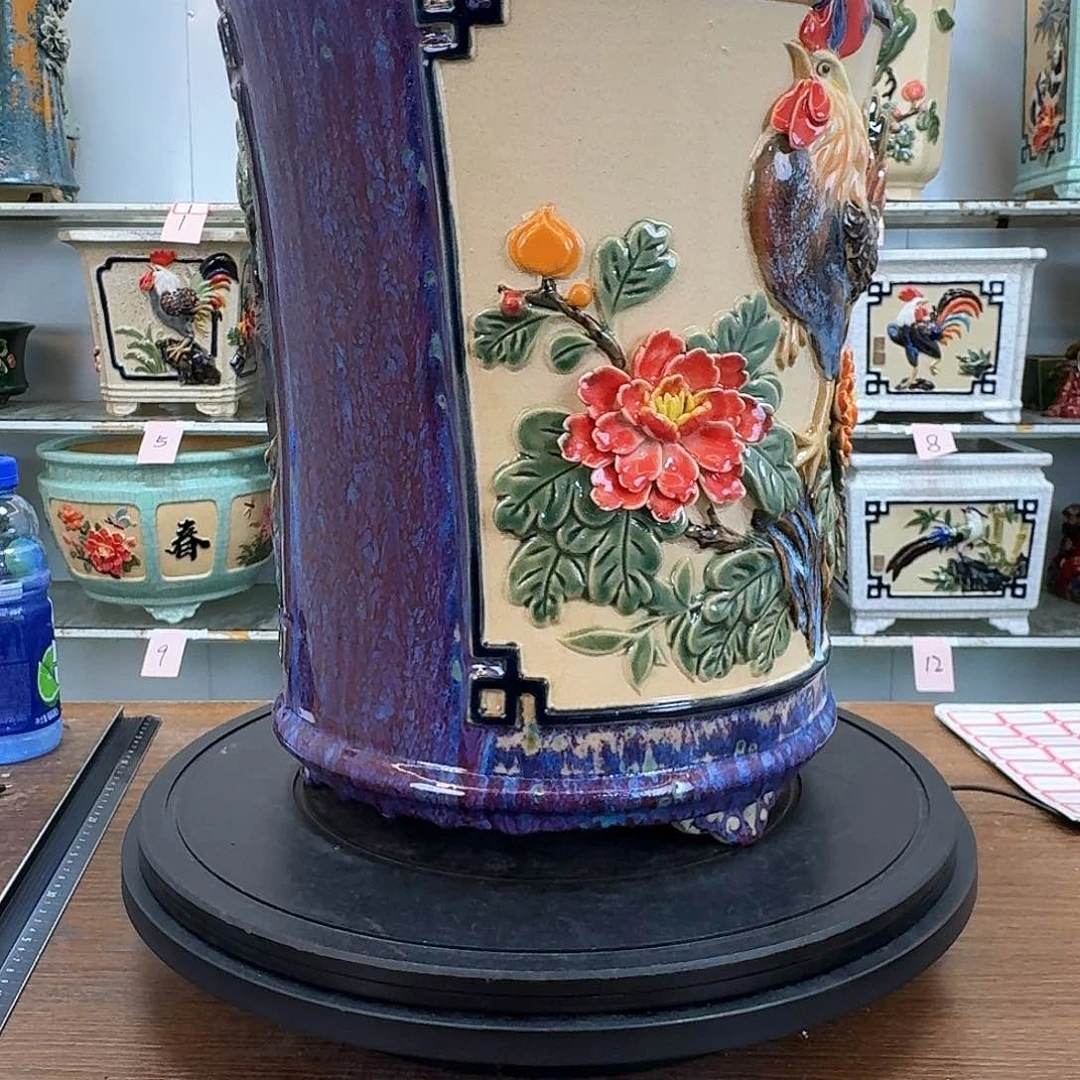 墨***轩石湾盆350陶瓷