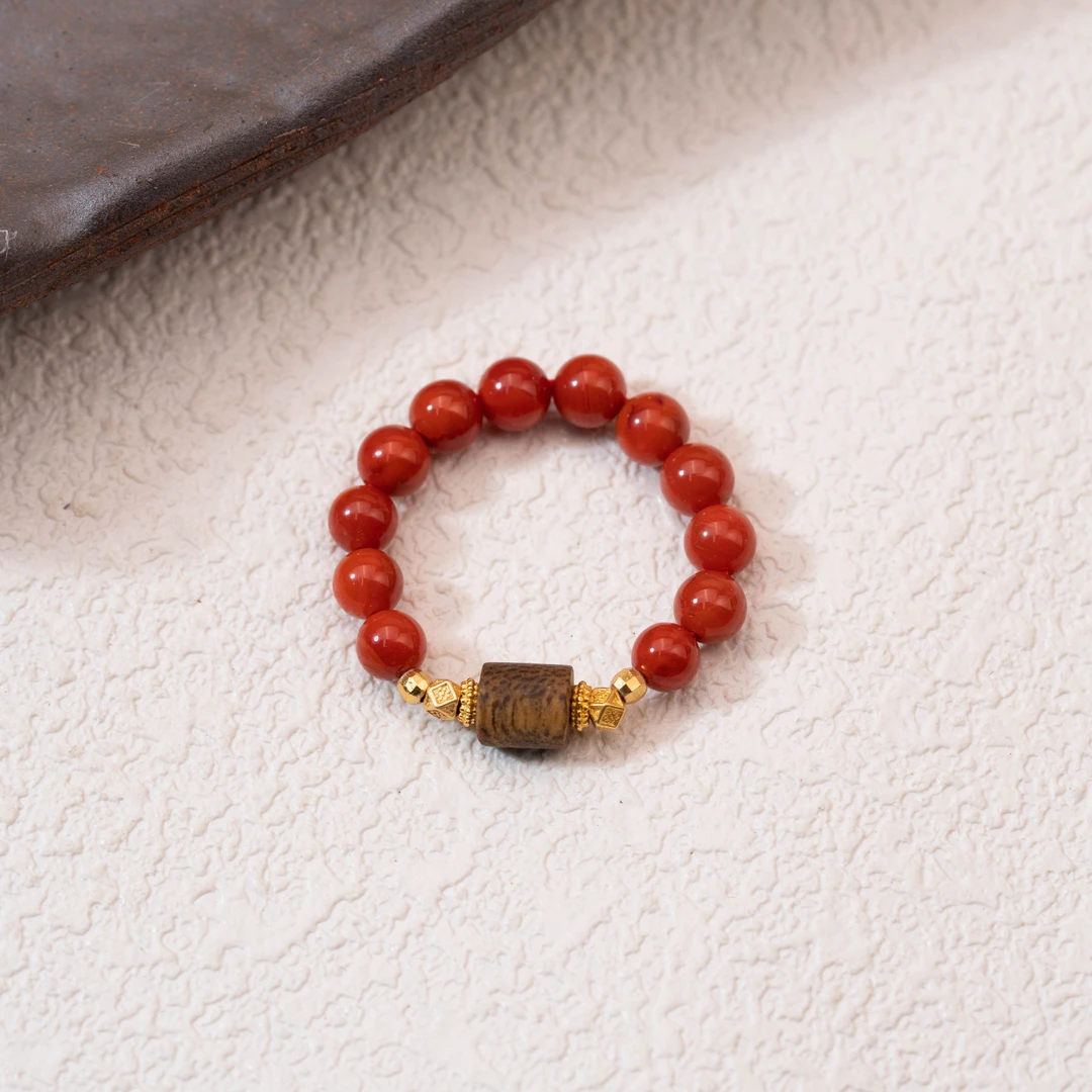 南红沉香戒圈NH140-4mm（多样性发其一）