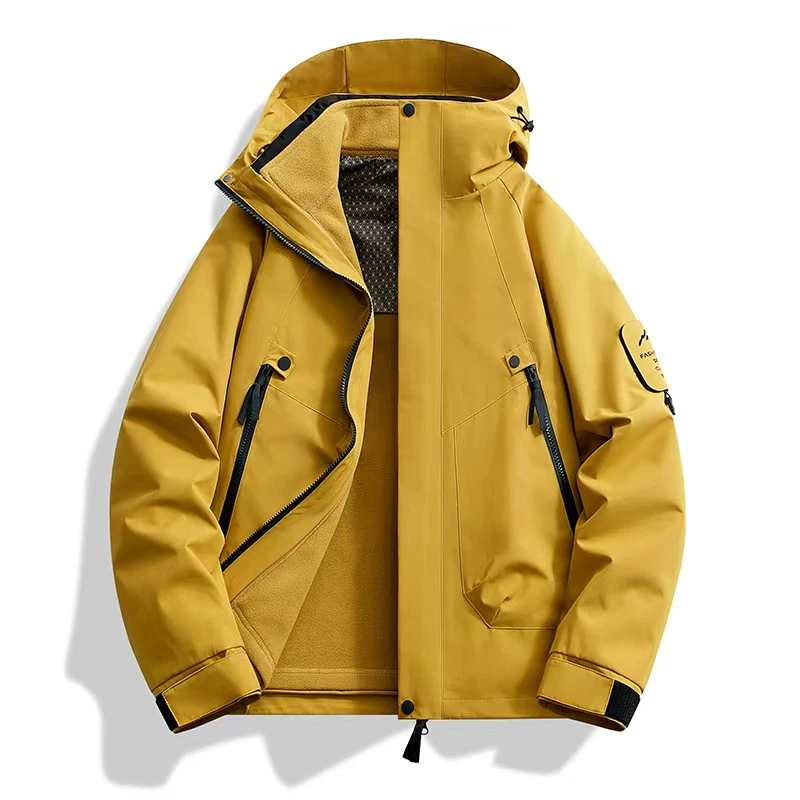 新款户外三合一厚款冲锋衣可拆卸内胆男女款防风防水休闲外套登山