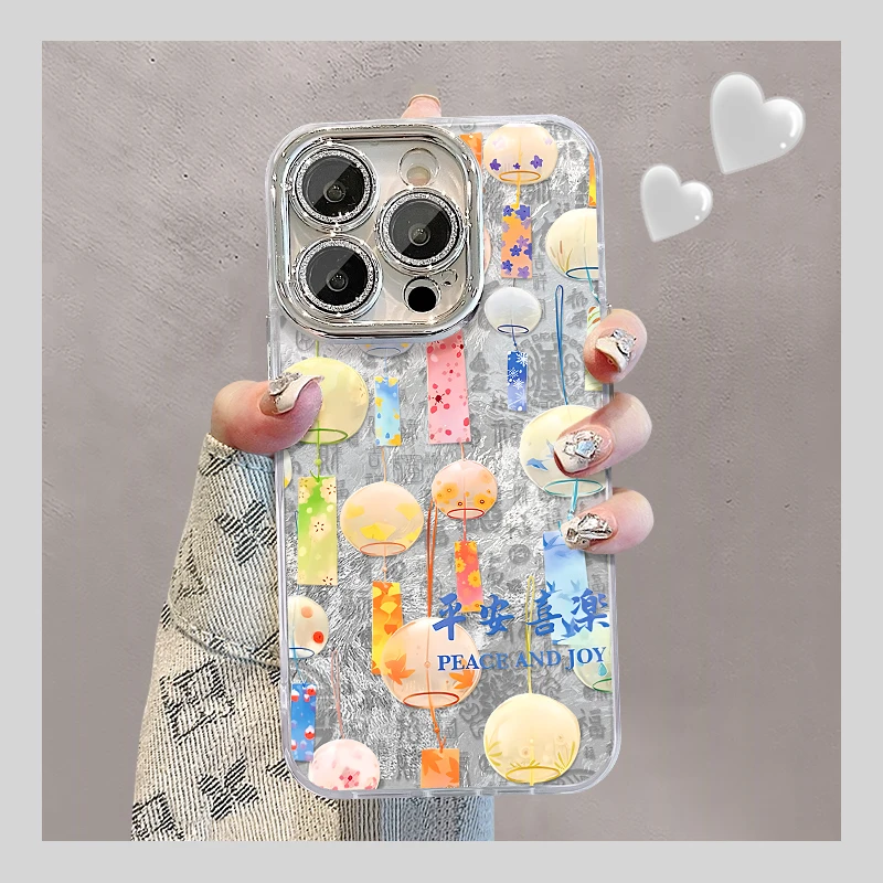 平安百福图适用苹果15华为vivo/oppo小米iPhone16精孔冰川手机壳