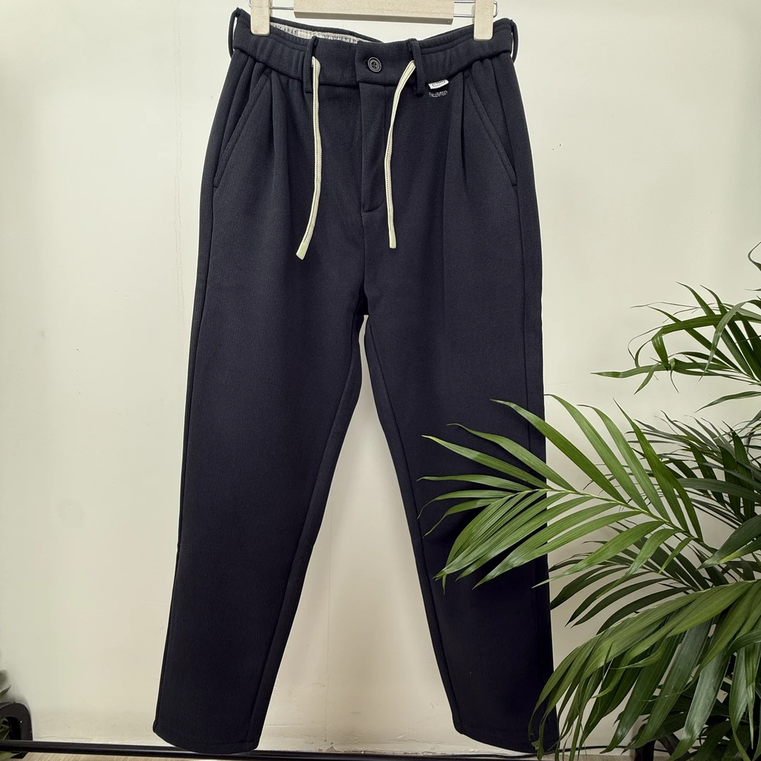 品牌剪标秋冬直筒男款休闲时尚宽松百搭高级灰裤子加厚休闲裤