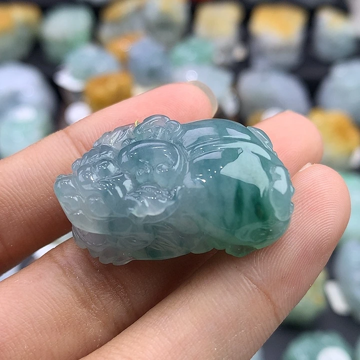 颈饰未镶嵌翡翠天然缅甸翡翠