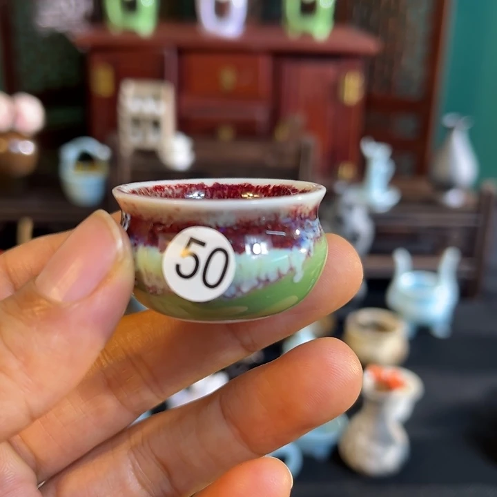 摆件微陶老王迷你花瓶