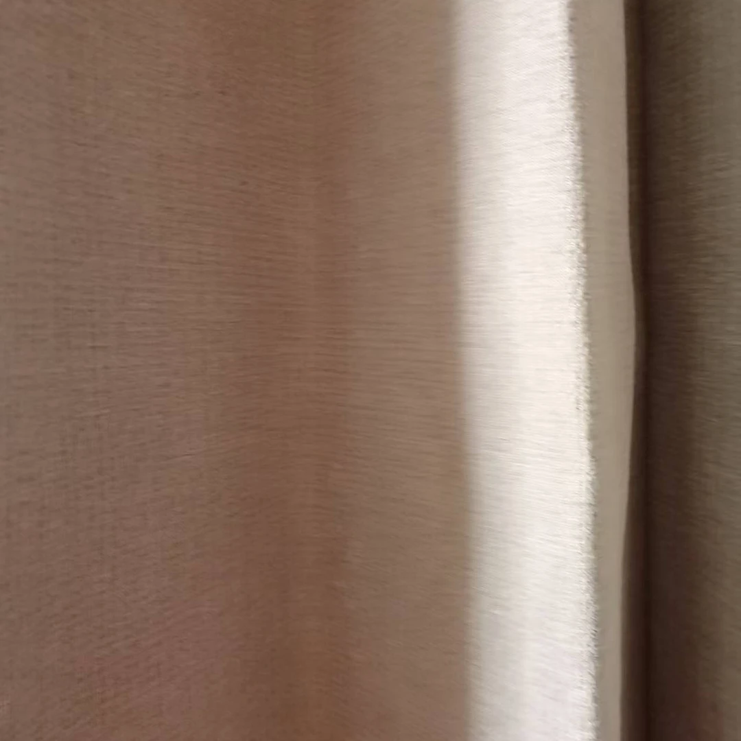 遮光棉麻高温定型奶茶拼摩卡棕西服工艺