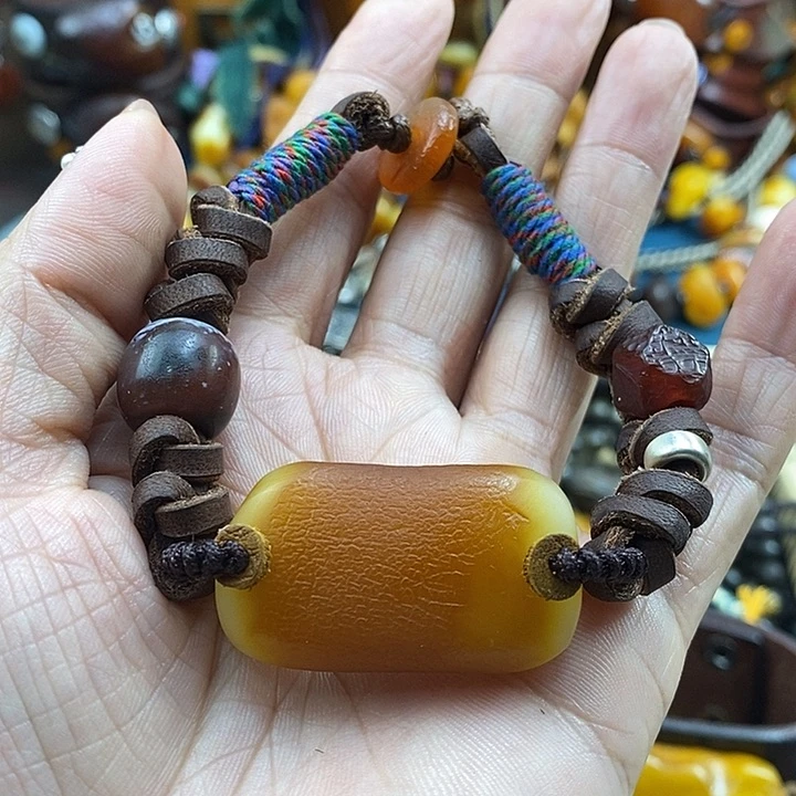 未镶嵌蜜蜡手链手链