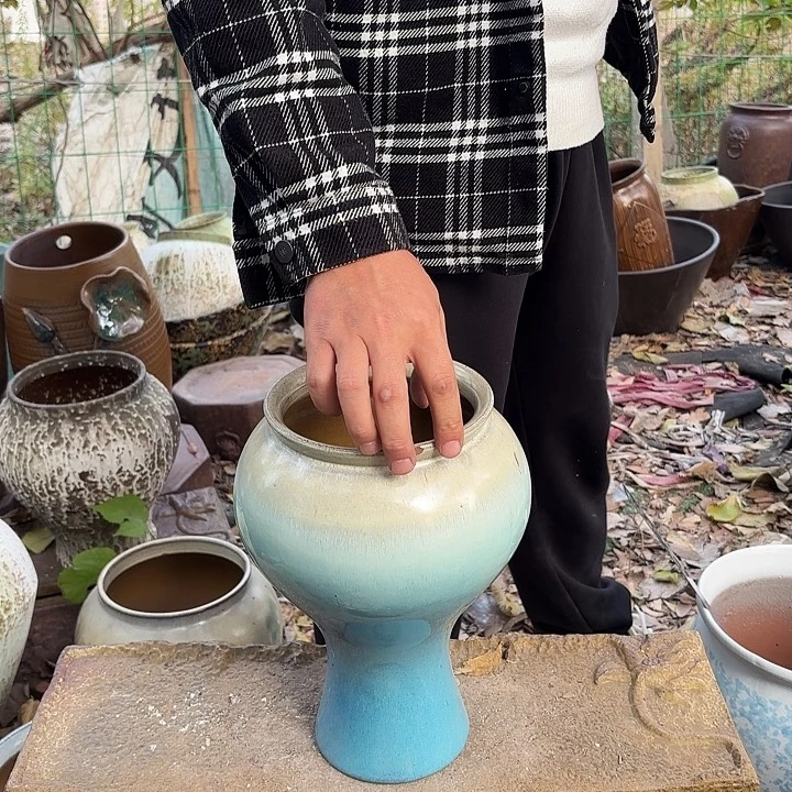高度30厘米口15厘米瑕疵无孔