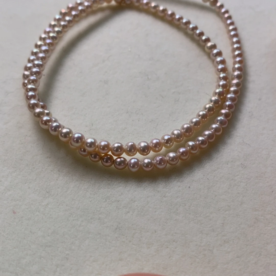 淡水珍珠颈饰18K金镶嵌