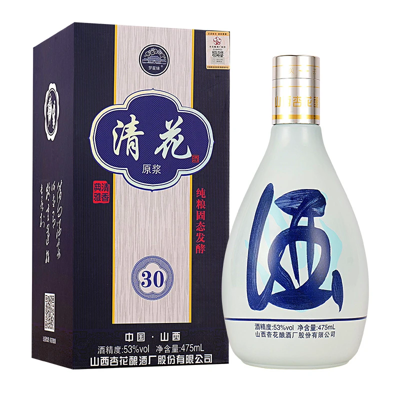 味占清花3O清香型53度白酒适合送礼宴请475ml53%Vol475