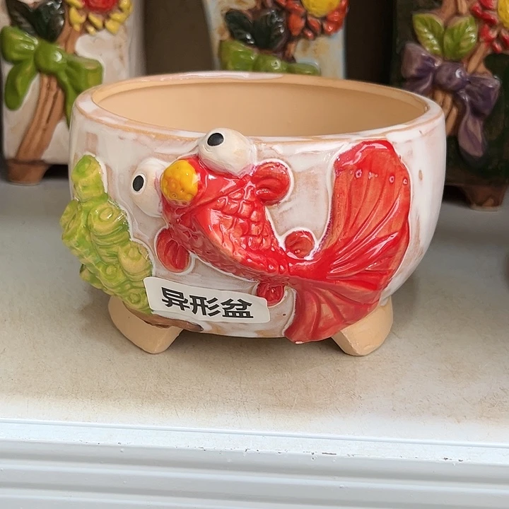 紫砂花盆粗陶材质多肉花盆