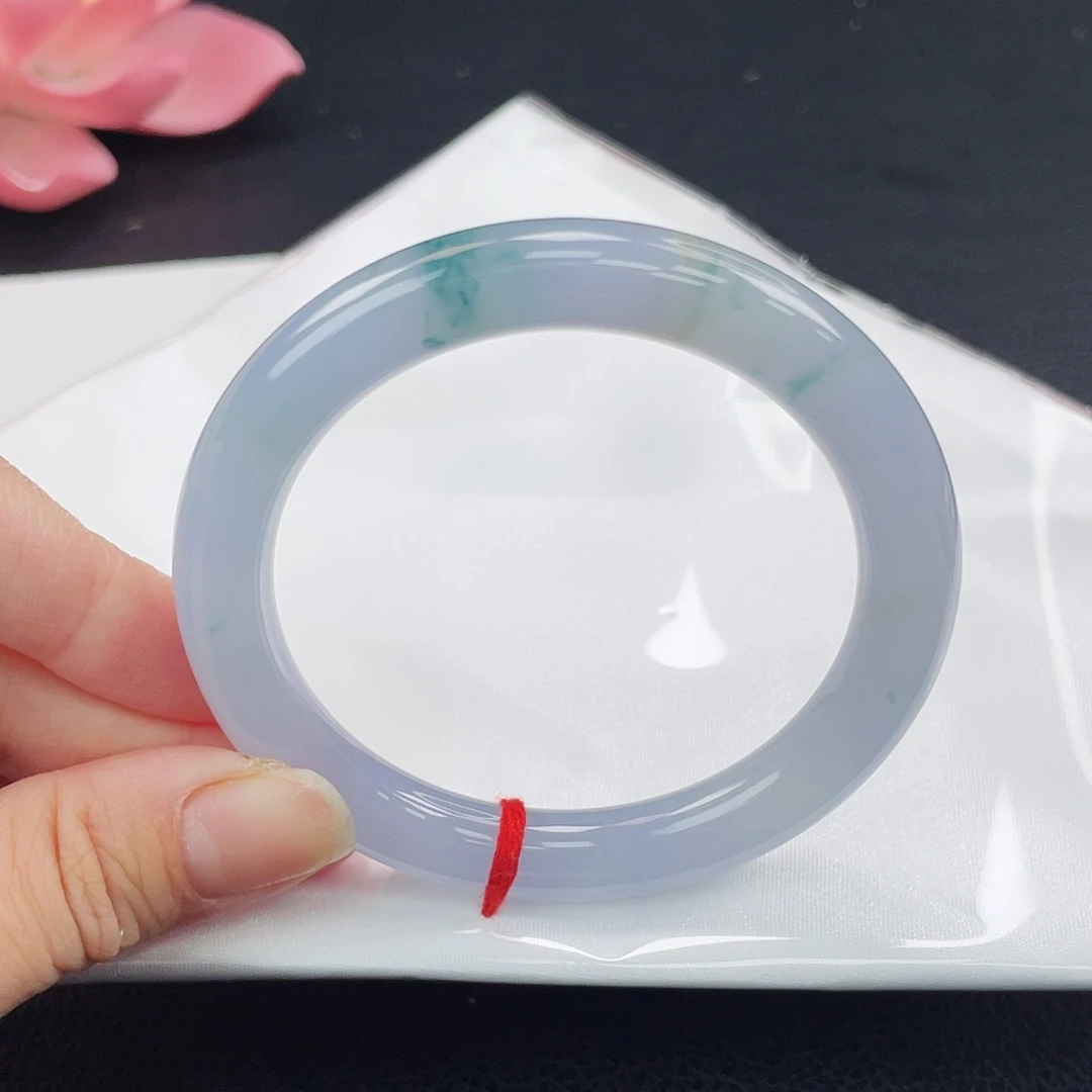 翡翠未镶嵌手镯7号莫奈