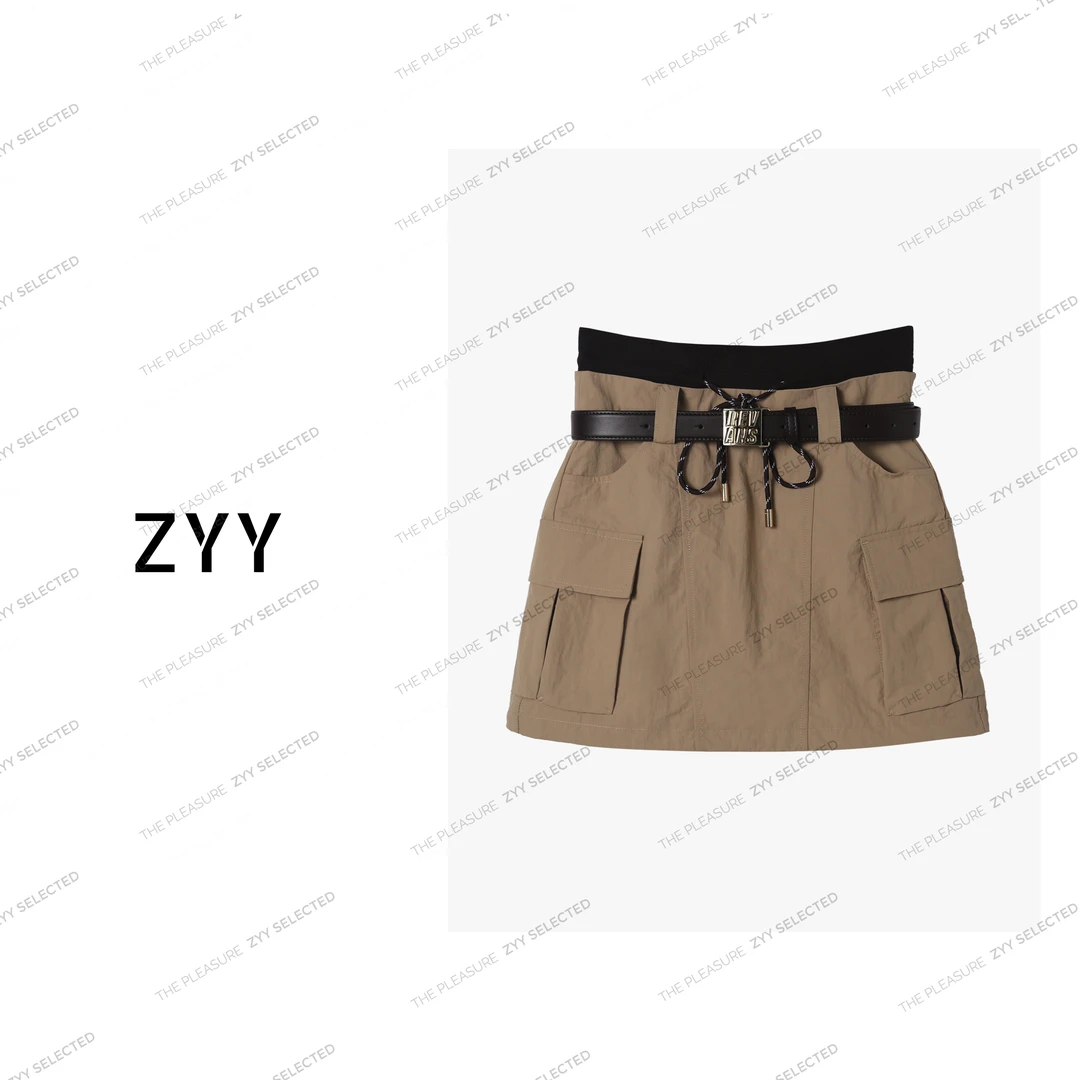 ZYY【波兰事纪】2025S/S新品休闲工装美拉德时尚短裙女X25CDQ0037