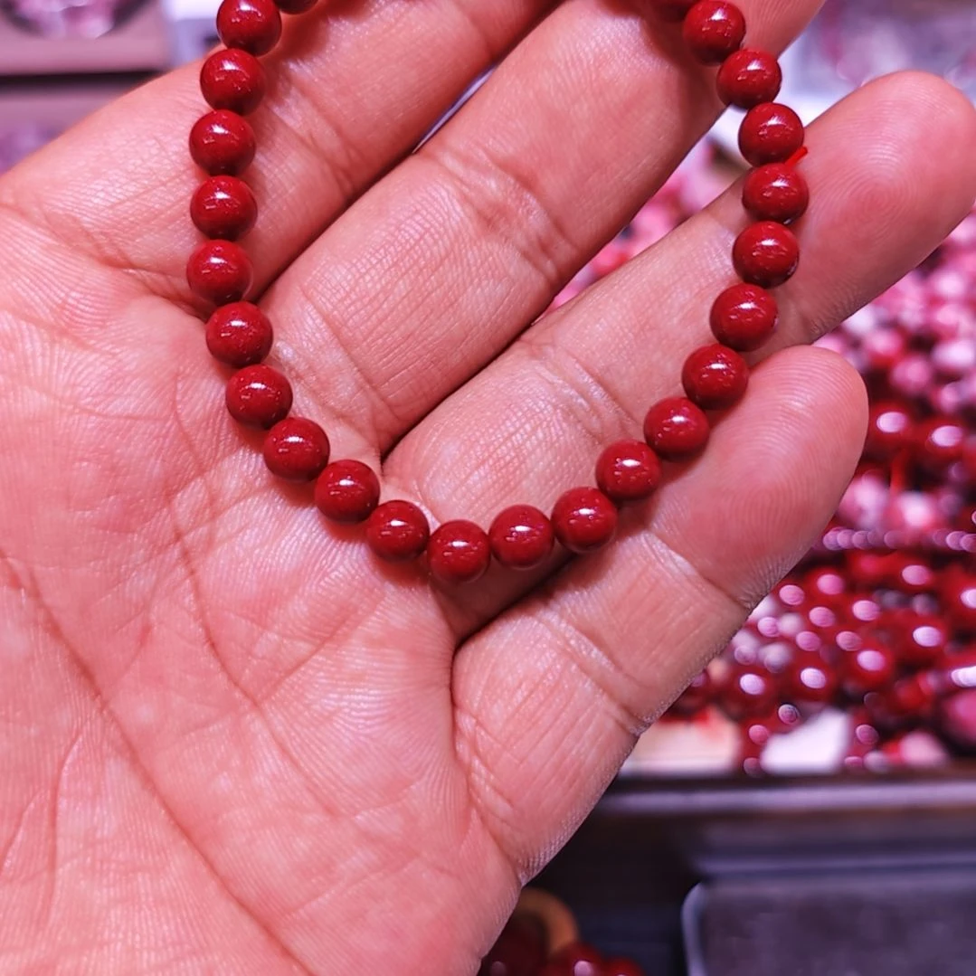 天然辰砂紫金沙卡6单圈