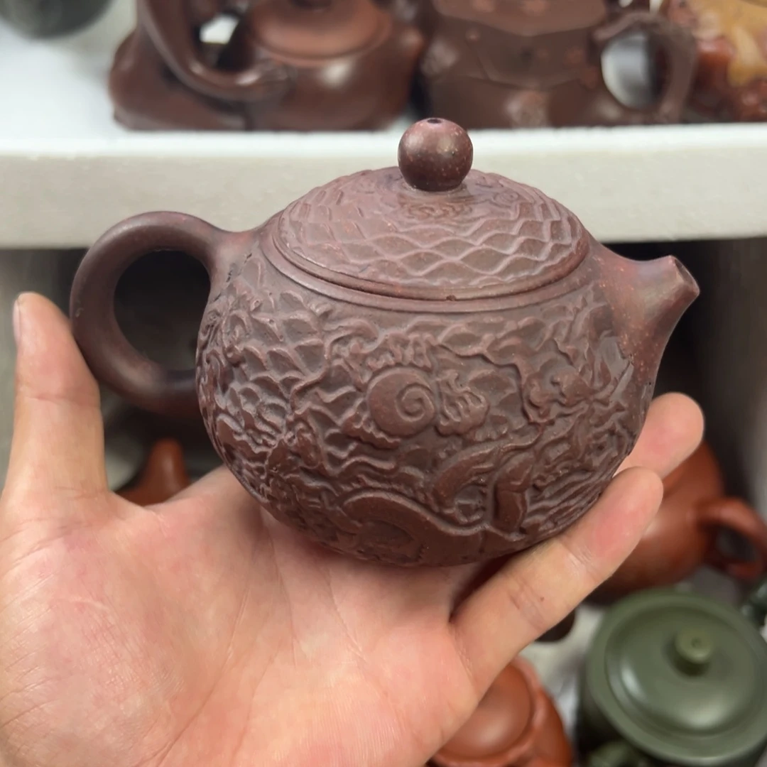 茶壶紫砂宜兴原矿紫砂壶300毫升容量微瑕