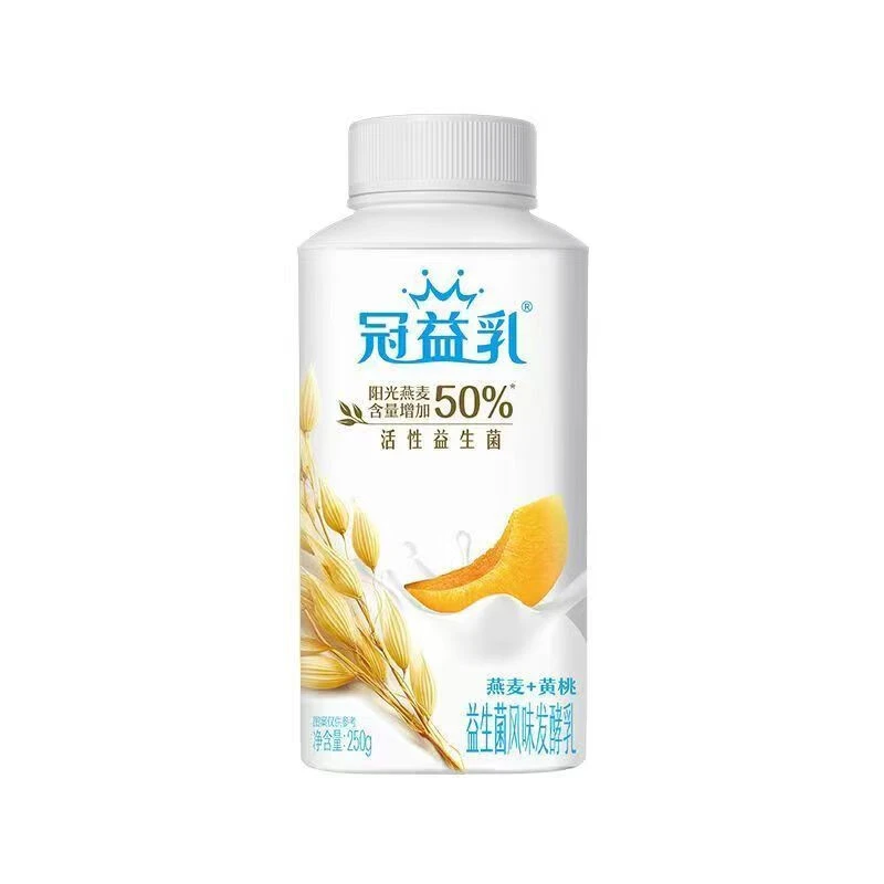 蒙牛 冠益乳益生菌风味酸奶黄桃燕麦味250g/瓶
