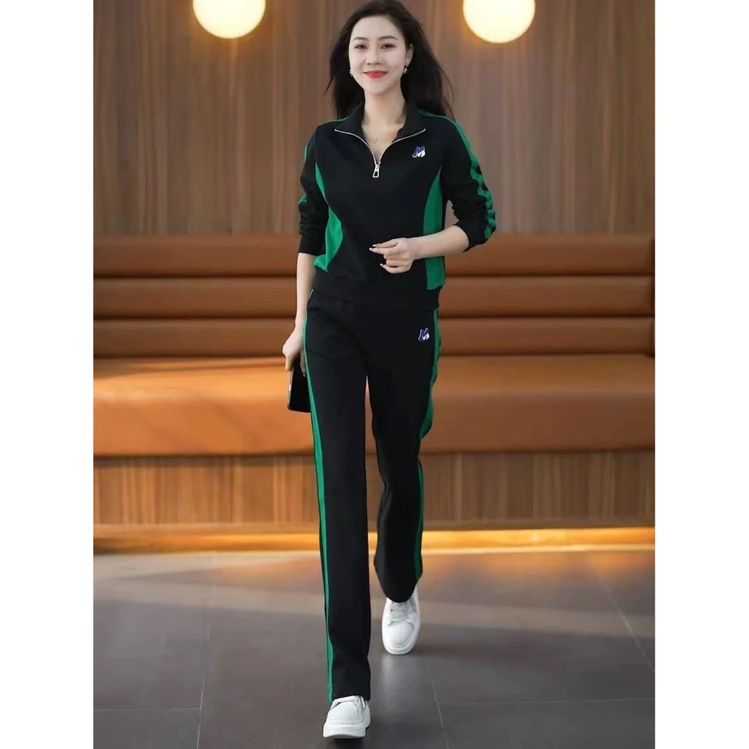 GZ M休闲运动套装女春秋2025新款时尚洋气显瘦卫衣阔腿裤两件套