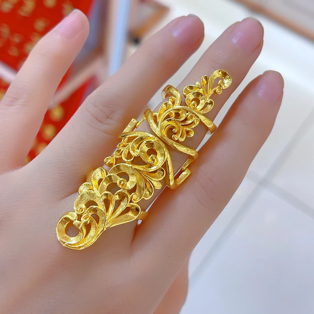 钛钢戒指 1200女款ئالتۇن پاسۇن 戒指爆款白搭时尚可调节气质