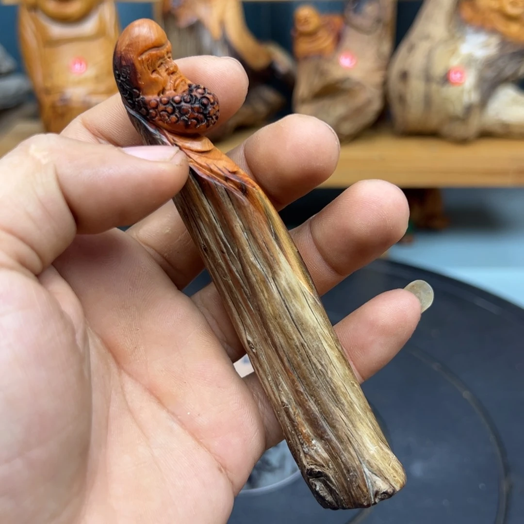 木罗*悟崖柏木摆件手把件