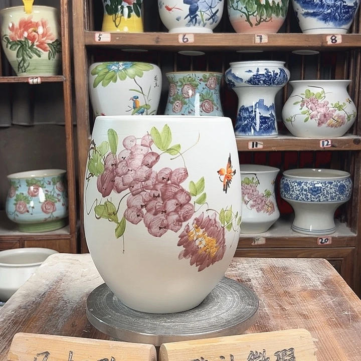陶瓷但盆紫藤新款新款陶瓷陶瓷