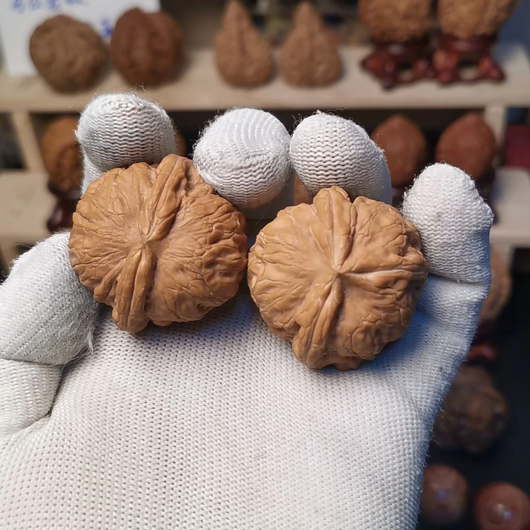 核桃文玩核桃高端小众元宝两棱半40尺全品