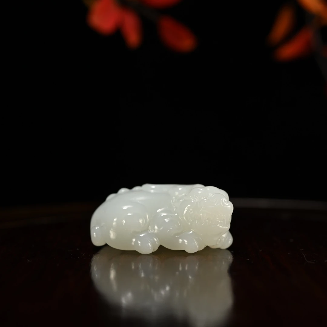 Lot8817 HP6804447和田玉白玉貔貅挂件/杭拍