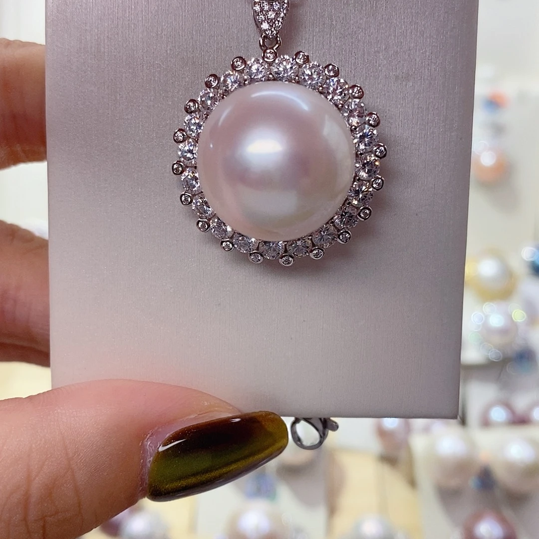 ︒***︒吊坠(赠链)银S925镶嵌淡水珍珠