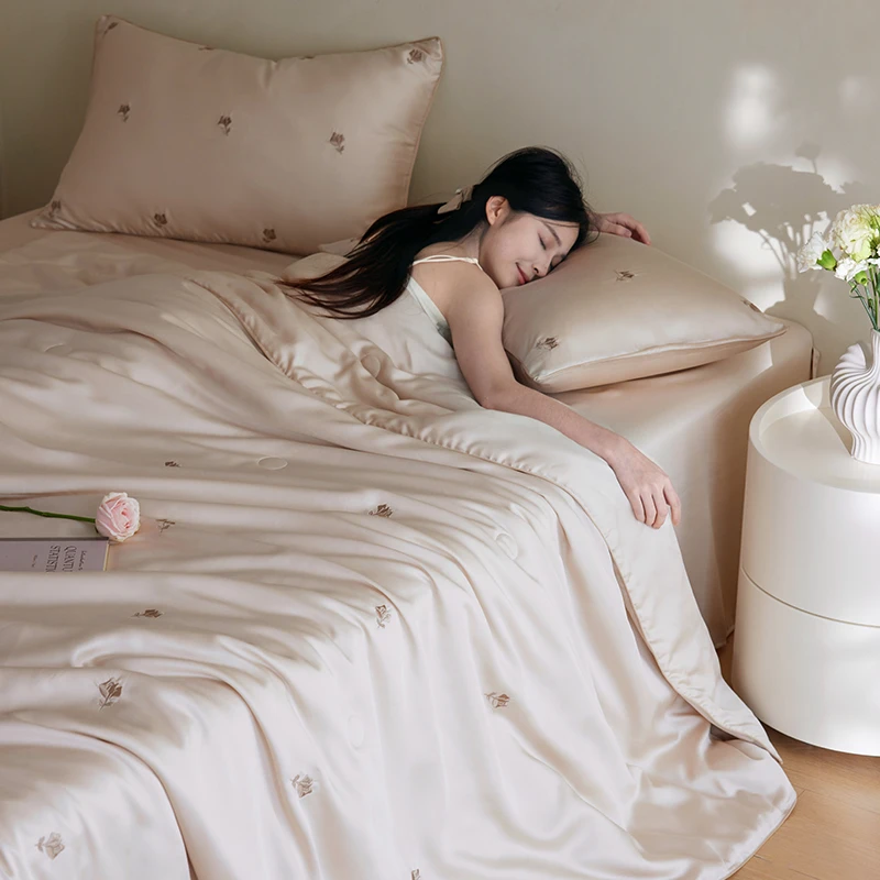 夏季莱赛尔天丝丨冰丝夏凉被四件套凉感裸睡高级感可机洗空调被
