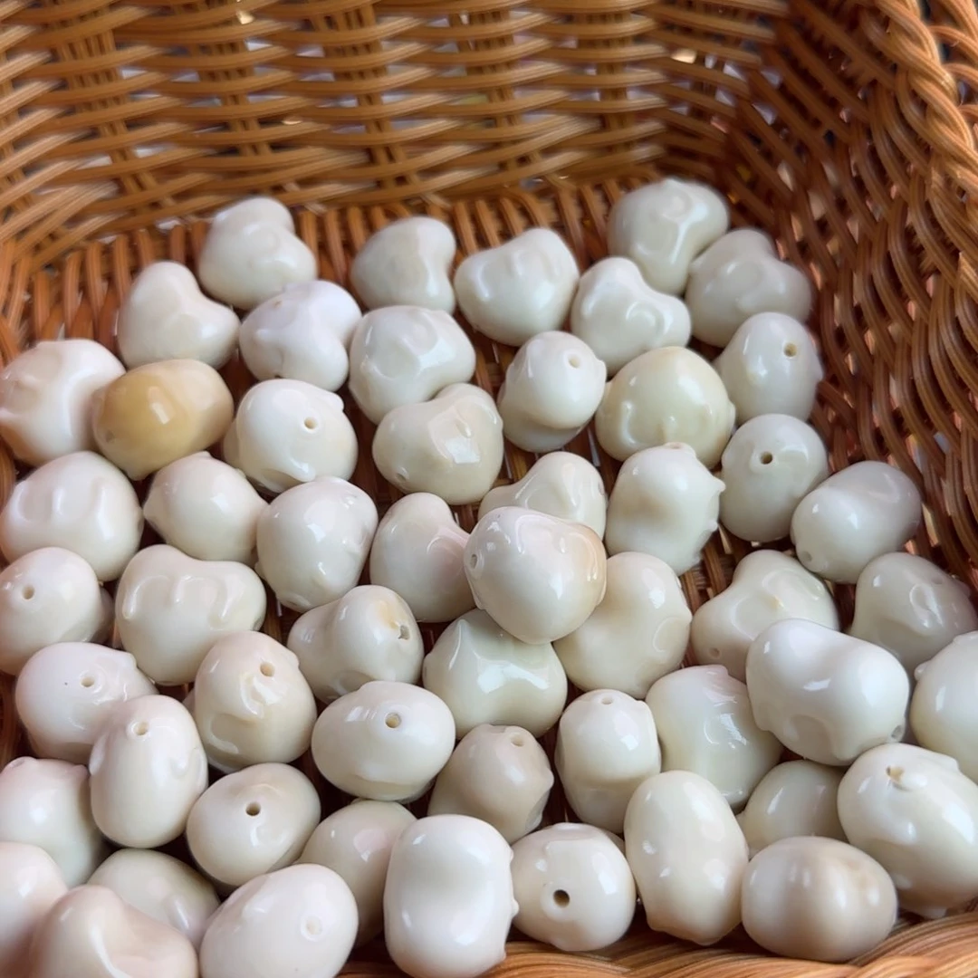 菩提根/象牙果手串微瑕牙果黄油爱心10颗