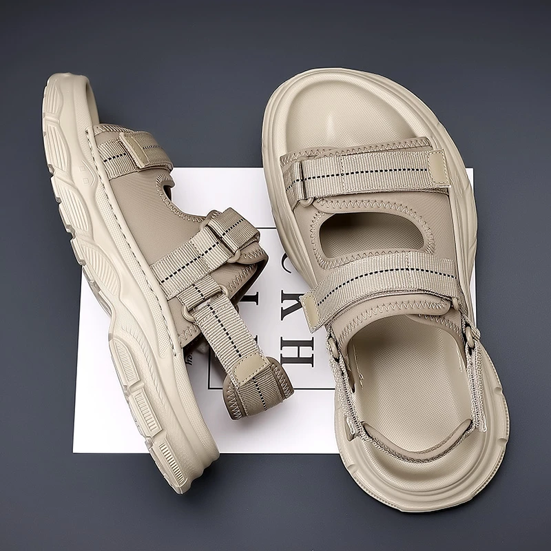 法菲欧男鞋宽楦软底开车透气速干时尚百搭男款两穿运动凉鞋沙滩鞋