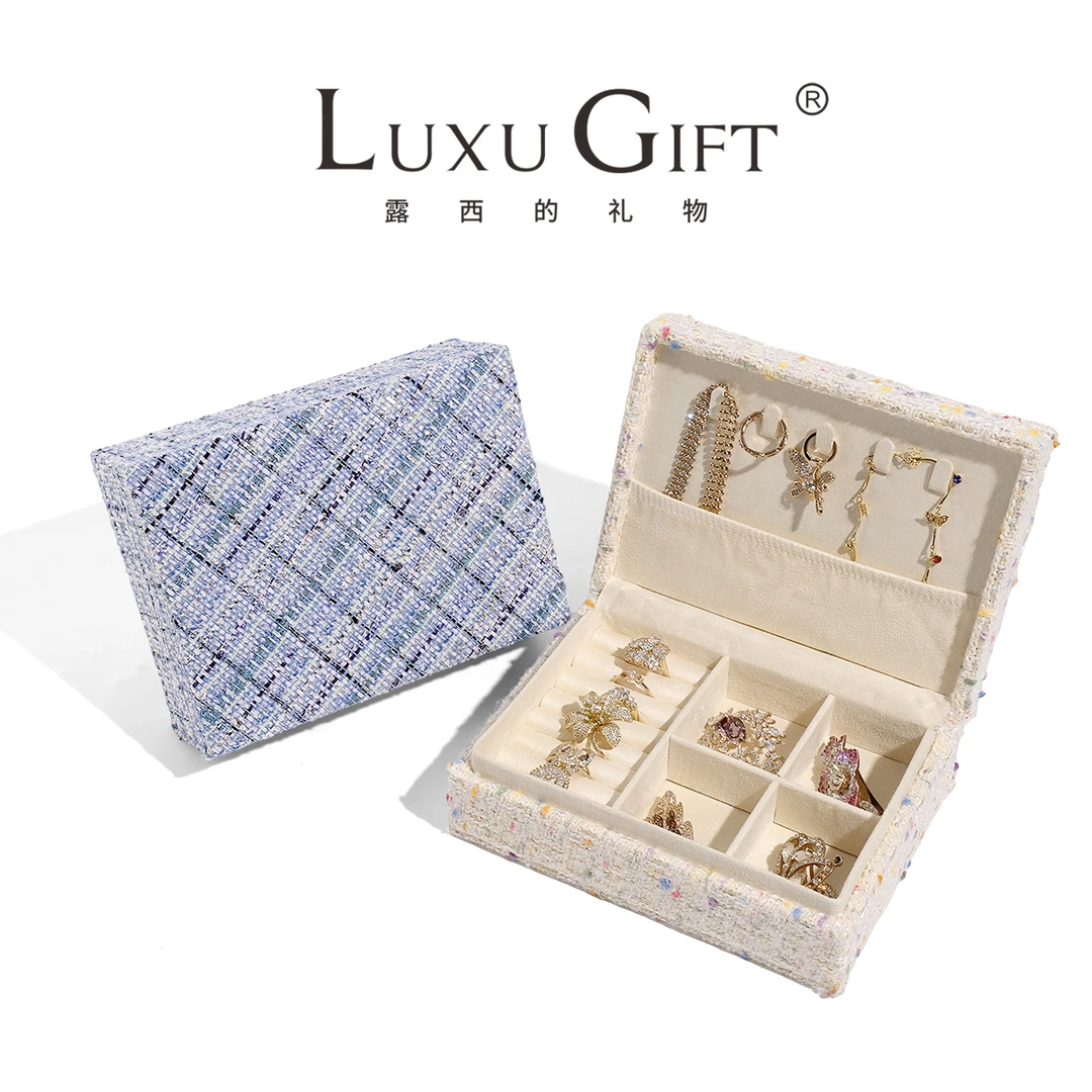 LuxuGift 首饰盒/箱 高档小香风戒指耳环项链手镯珠宝首饰收纳箱