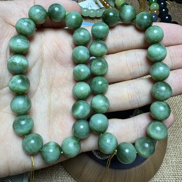 碧玉微猫眼卡10mm手串多样性发货拍一发一时尚