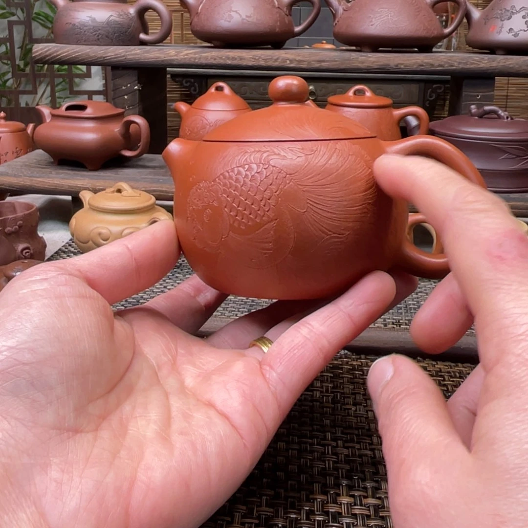 紫砂茶壶宜兴原矿紫砂手工制170全