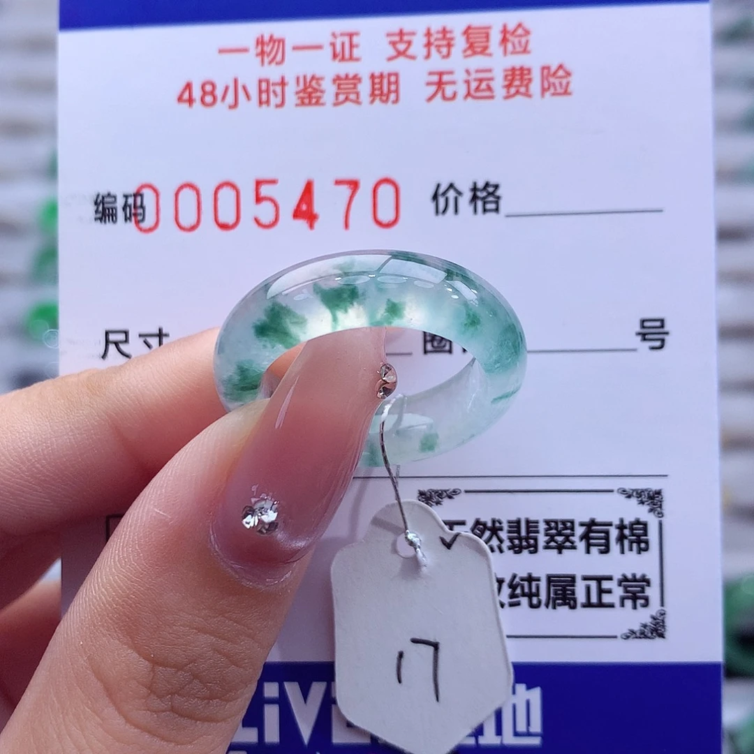 翡翠未镶嵌戒指天然