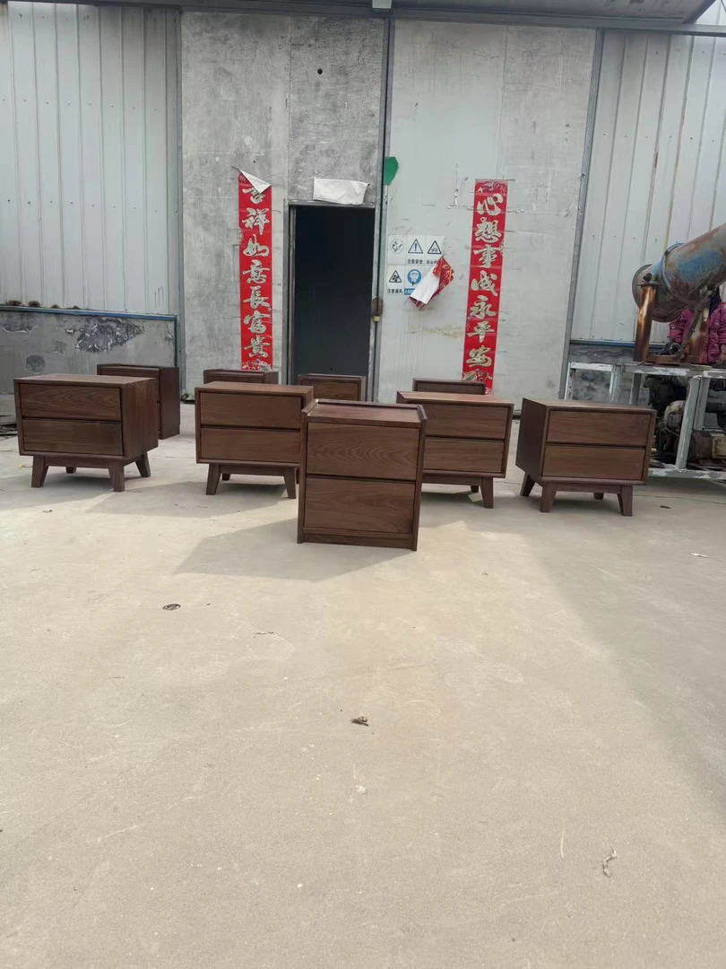 黑胡桃木樱桃木各种来图定制客厅矮柜柜子新中式床头柜储物柜储物