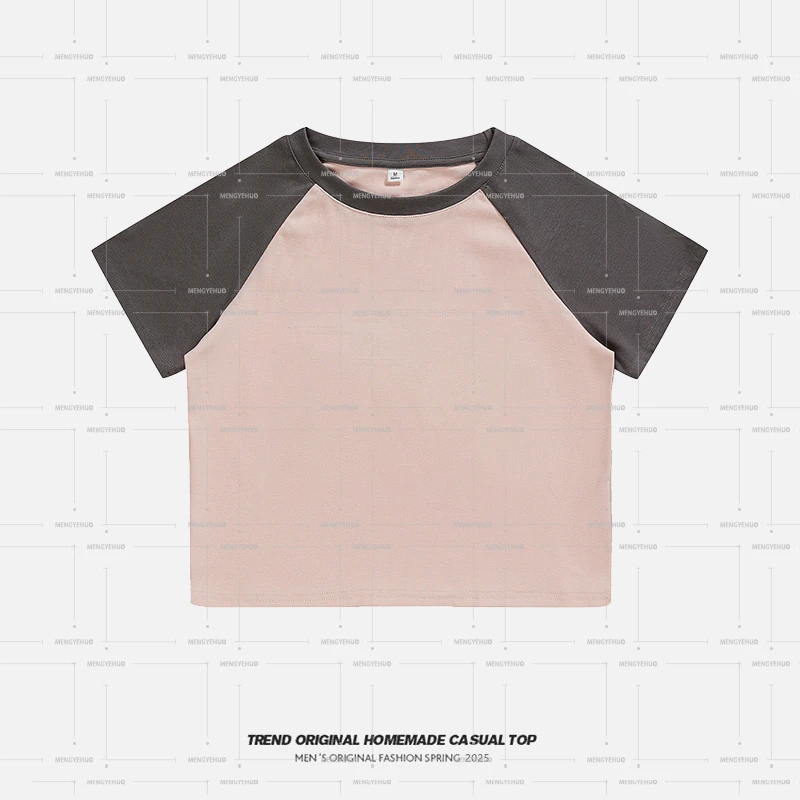 【T恤系列】撞色短T 短款插肩袖