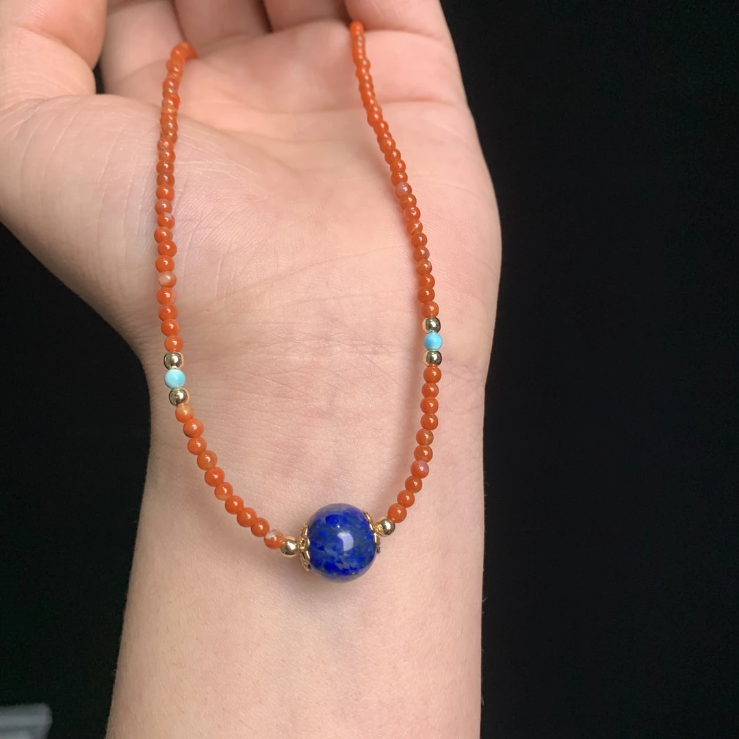 原创设计青金石南红项链 YC53 多样性发其一