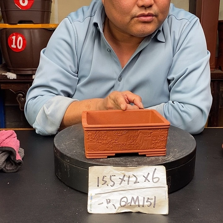 紫砂花盆货号一只QM151