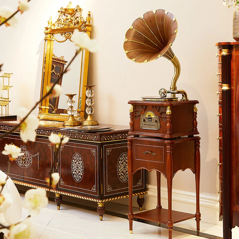 梵尼诗25X欧式留声机复古黑胶唱片机客厅音响老式电唱机蓝牙音箱