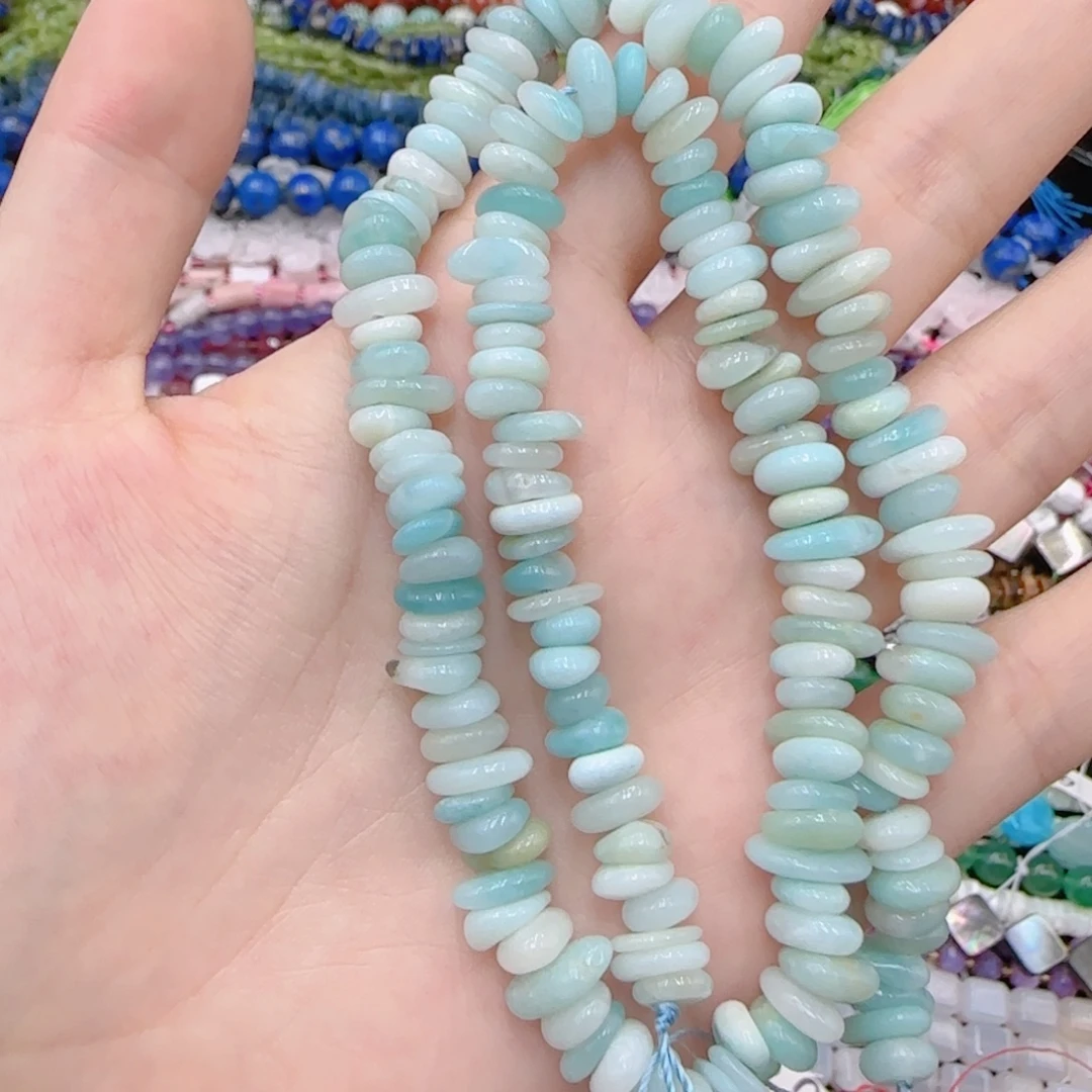 未镶嵌玛瑙/玉髓珠宝半成品亚马逊碎石隔片一条