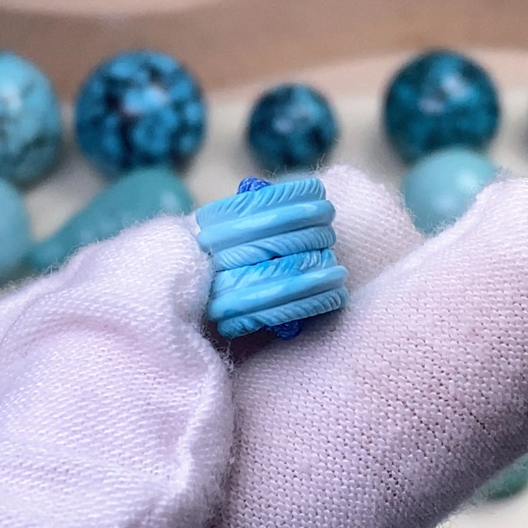 未镶嵌绿松石珠宝奇石10.8mm